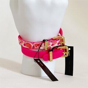 MARC JACOBS Bundle of Two Knockout Pink Silicone Bracelets With Buckle NWT